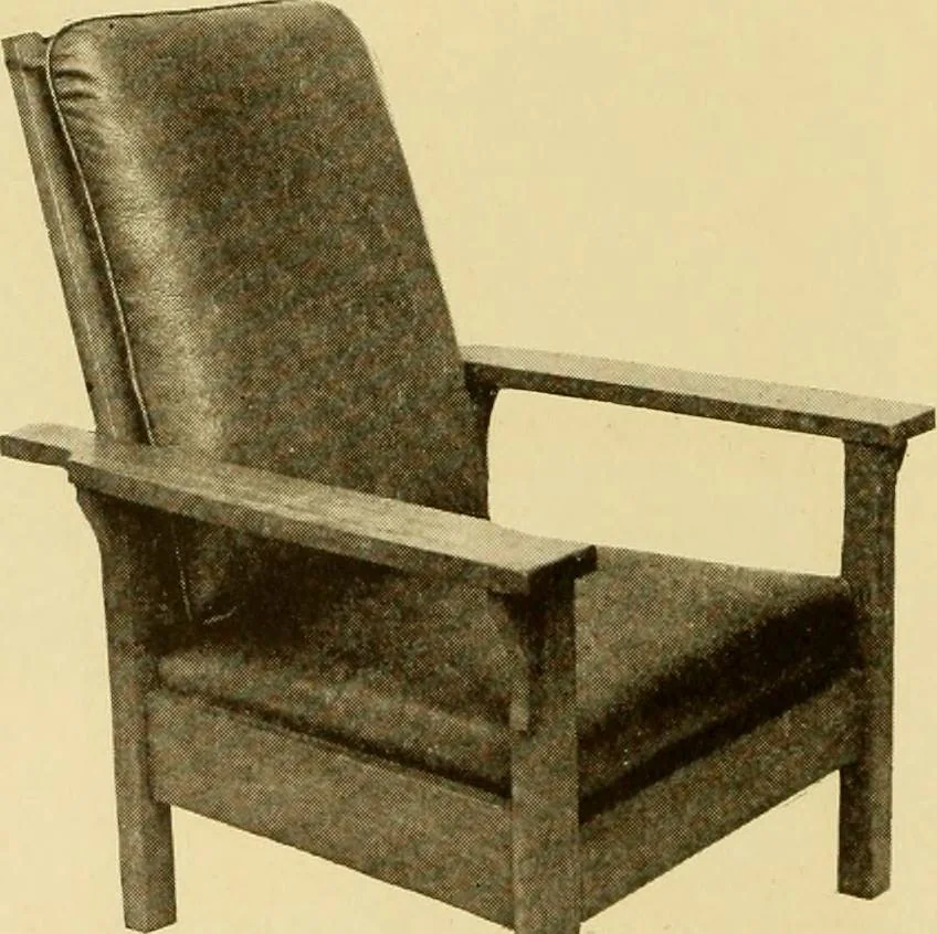 An illustration from Catalogue of craftsman furniture made by Gustav Stickley at The Craftsman Workshops, Eastwood, N.Y., 1909, leaf 23