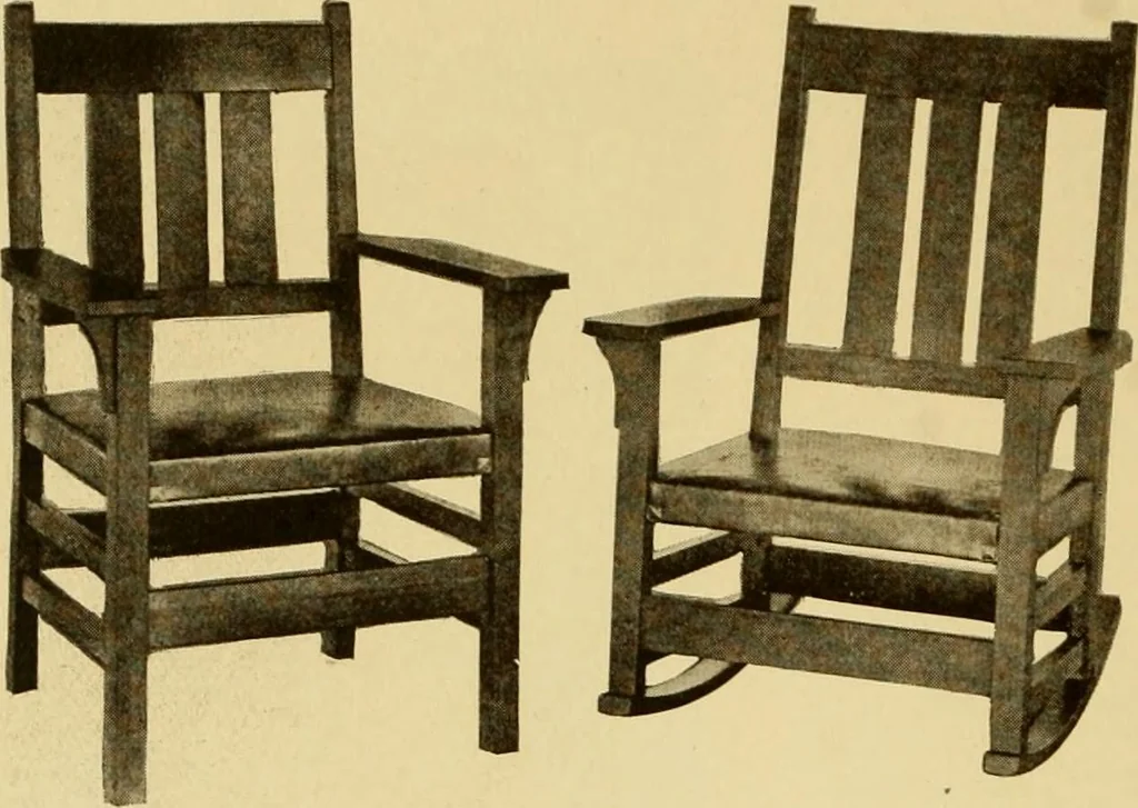 An illustration from Catalogue of craftsman furniture made by Gustav Stickley at The Craftsman Workshops, Eastwood, N.Y., 1909, leaf 25