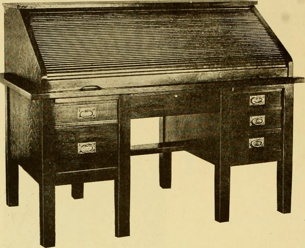 An illustration from Catalogue of craftsman furniture made by Gustav Stickley at The Craftsman Workshops, Eastwood, N.Y., 1909, leaf 27