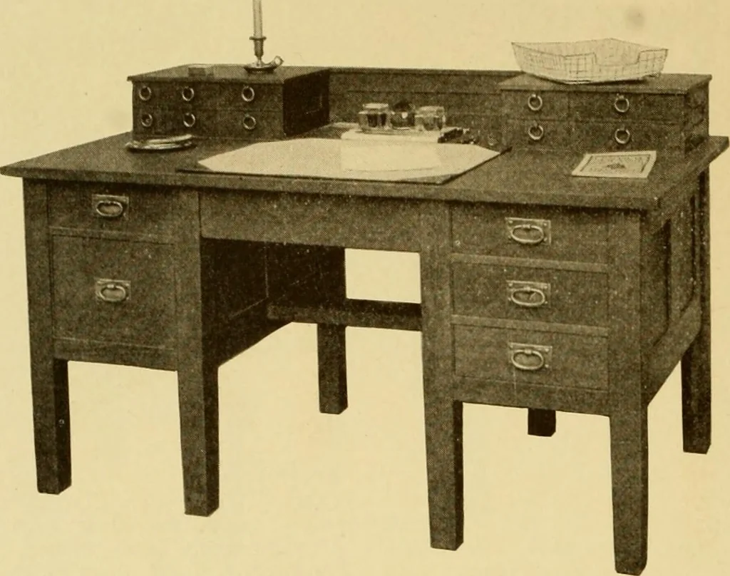 An illustration from Catalogue of craftsman furniture made by Gustav Stickley at The Craftsman Workshops, Eastwood, N.Y., 1909, leaf 29