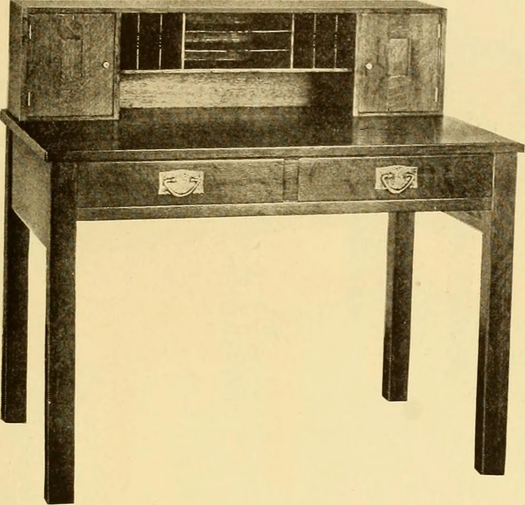 An illustration from Catalogue of craftsman furniture made by Gustav Stickley at The Craftsman Workshops, Eastwood, N.Y., 1909, leaf 30