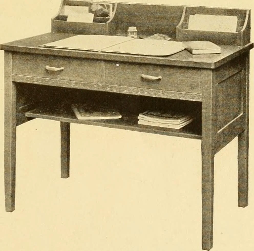 An illustration from Catalogue of craftsman furniture made by Gustav Stickley at The Craftsman Workshops, Eastwood, N.Y., 1909, leaf 30