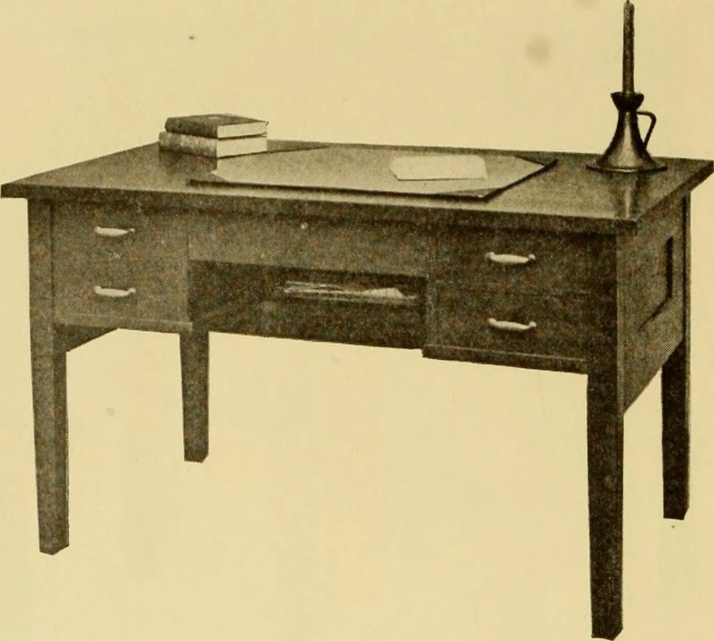 An illustration from Catalogue of craftsman furniture made by Gustav Stickley at The Craftsman Workshops, Eastwood, N.Y., 1909, leaf 31