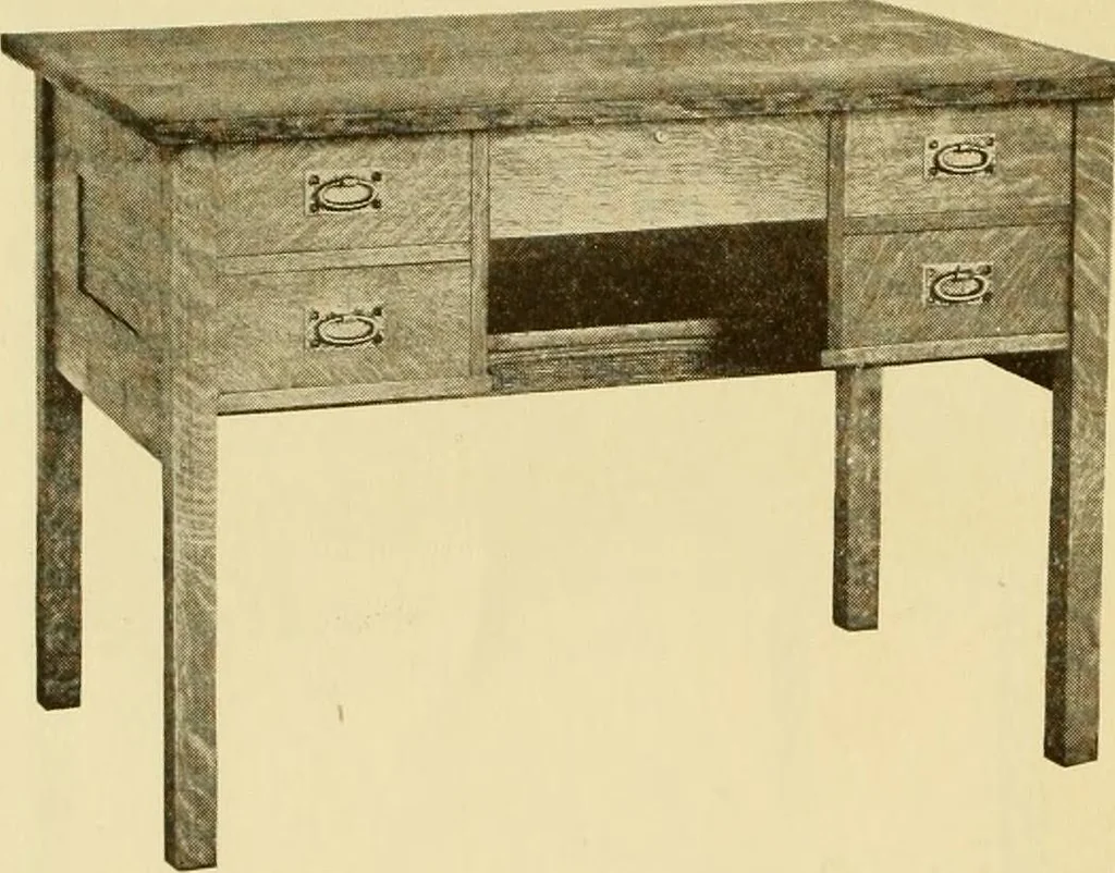 An illustration from Catalogue of craftsman furniture made by Gustav Stickley at The Craftsman Workshops, Eastwood, N.Y., 1909, leaf 31