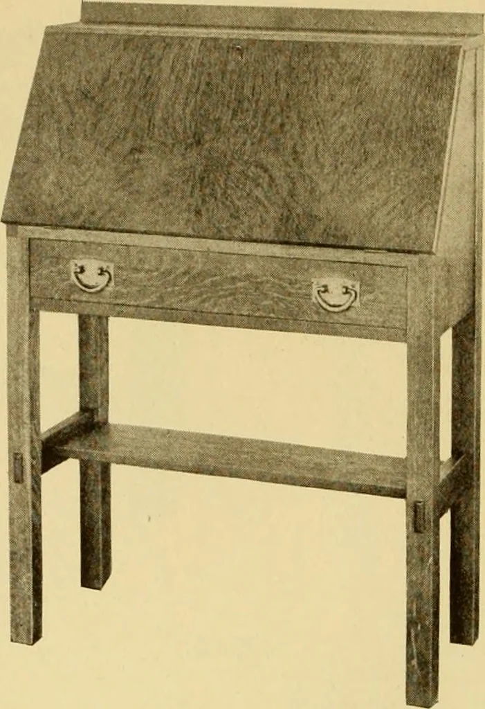 An illustration from Catalogue of craftsman furniture made by Gustav Stickley at The Craftsman Workshops, Eastwood, N.Y., 1909, leaf 33