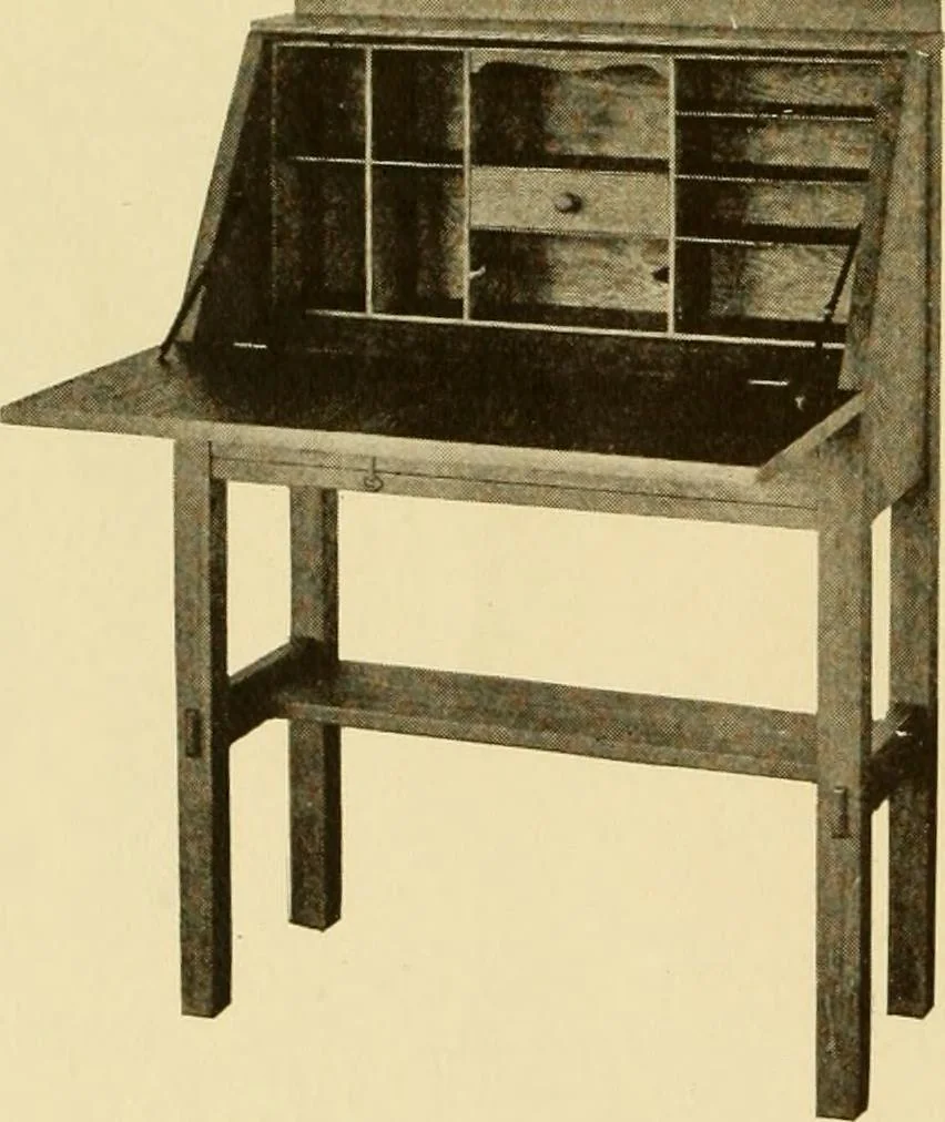 An illustration from Catalogue of craftsman furniture made by Gustav Stickley at The Craftsman Workshops, Eastwood, N.Y., 1909, leaf 33