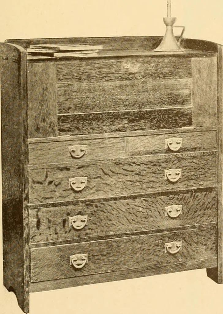 An illustration from Catalogue of craftsman furniture made by Gustav Stickley at The Craftsman Workshops, Eastwood, N.Y., 1909, leaf 34