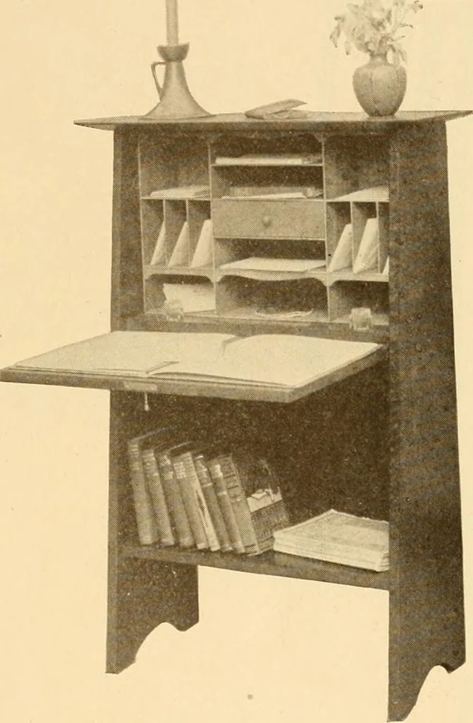 An illustration from Catalogue of craftsman furniture made by Gustav Stickley at The Craftsman Workshops, Eastwood, N.Y., 1909, leaf 36