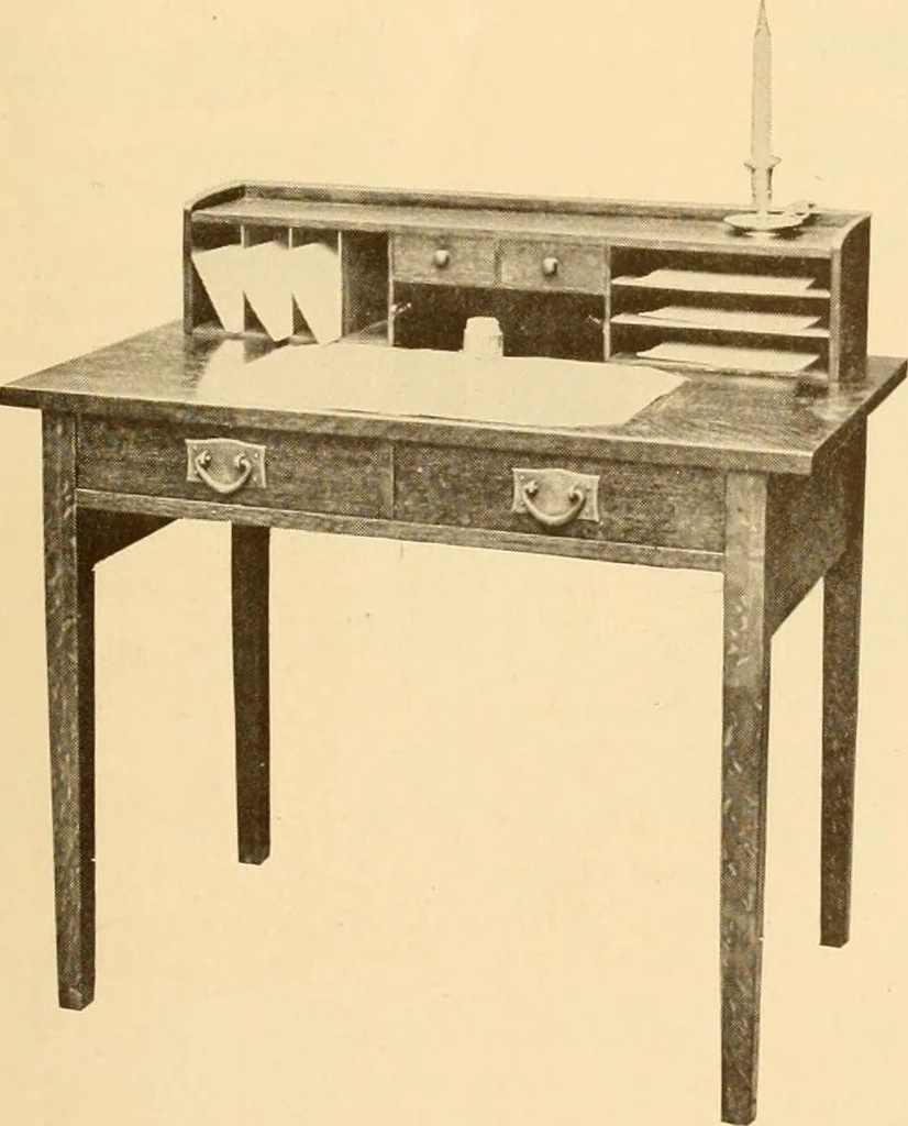 An illustration from Catalogue of craftsman furniture made by Gustav Stickley at The Craftsman Workshops, Eastwood, N.Y., 1909, leaf 36