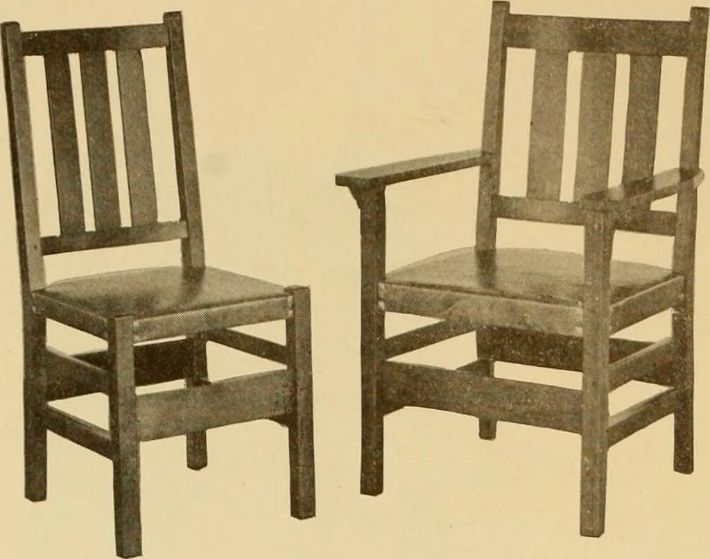 An illustration from Catalogue of craftsman furniture made by Gustav Stickley at The Craftsman Workshops, Eastwood, N.Y., 1909, leaf 37