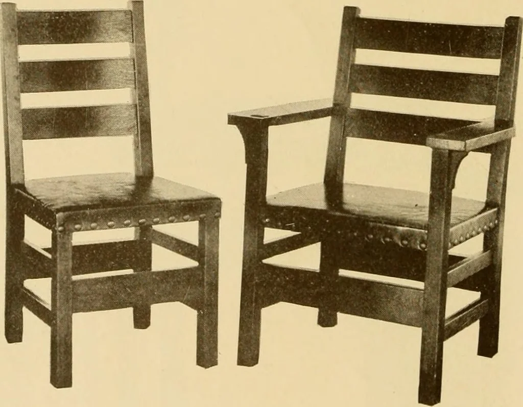 An illustration from Catalogue of craftsman furniture made by Gustav Stickley at The Craftsman Workshops, Eastwood, N.Y., 1909, leaf 37