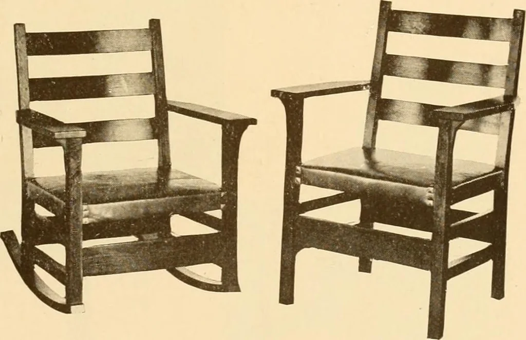 An illustration from Catalogue of craftsman furniture made by Gustav Stickley at The Craftsman Workshops, Eastwood, N.Y., 1909, leaf 38