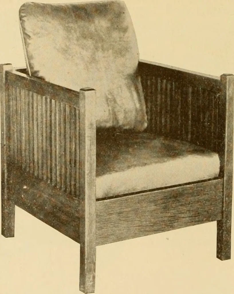 An illustration from Catalogue of craftsman furniture made by Gustav Stickley at The Craftsman Workshops, Eastwood, N.Y., 1909, leaf 39