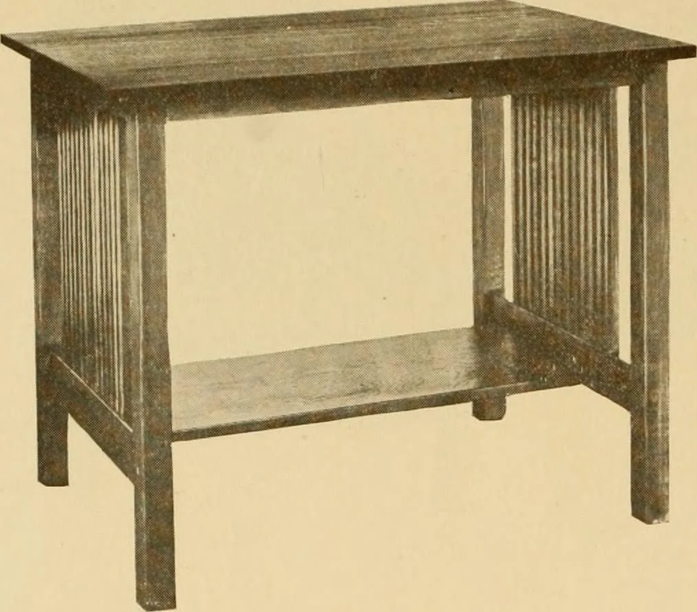 An illustration from Catalogue of craftsman furniture made by Gustav Stickley at The Craftsman Workshops, Eastwood, N.Y., 1909, leaf 41