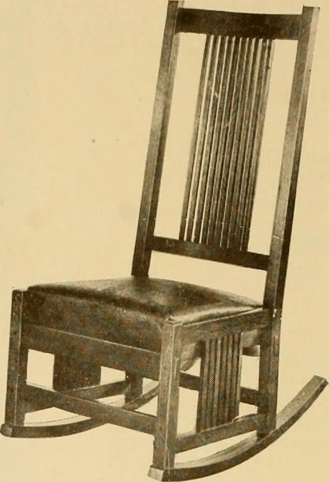 An illustration from Catalogue of craftsman furniture made by Gustav Stickley at The Craftsman Workshops, Eastwood, N.Y., 1909, leaf 43