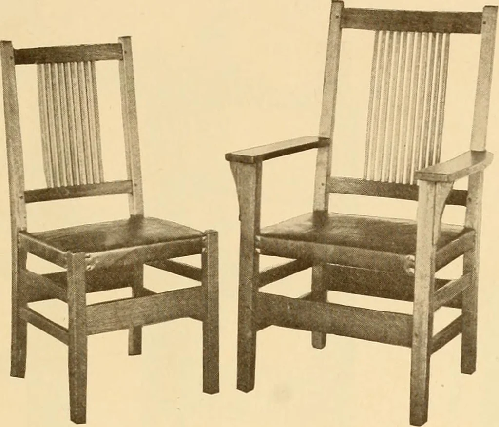 An illustration from Catalogue of craftsman furniture made by Gustav Stickley at The Craftsman Workshops, Eastwood, N.Y., 1909, leaf 44