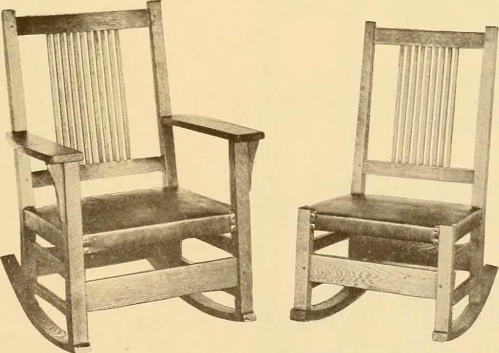 An illustration from Catalogue of craftsman furniture made by Gustav Stickley at The Craftsman Workshops, Eastwood, N.Y., 1909, leaf 44