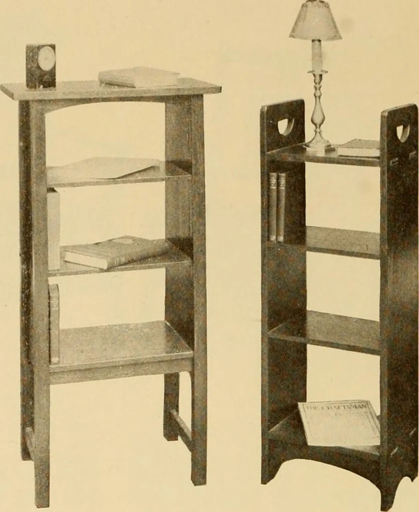An illustration from Catalogue of craftsman furniture made by Gustav Stickley at The Craftsman Workshops, Eastwood, N.Y., 1909, leaf 45