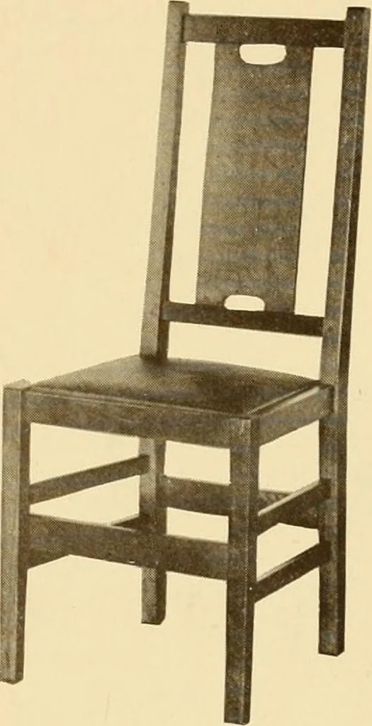 An illustration from Catalogue of craftsman furniture made by Gustav Stickley at The Craftsman Workshops, Eastwood, N.Y., 1909, leaf 46