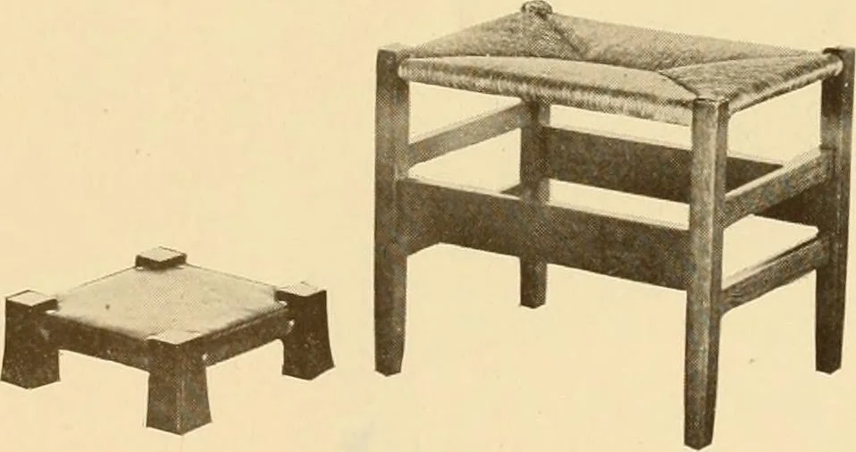 An illustration from Catalogue of craftsman furniture made by Gustav Stickley at The Craftsman Workshops, Eastwood, N.Y., 1909, leaf 46