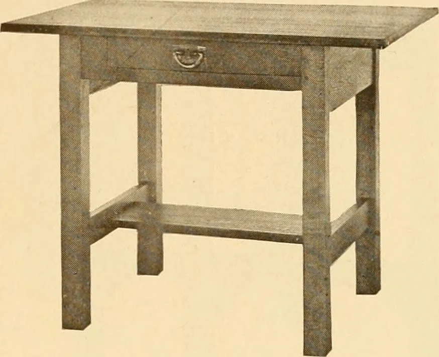 An illustration from Catalogue of craftsman furniture made by Gustav Stickley at The Craftsman Workshops, Eastwood, N.Y., 1909, leaf 52