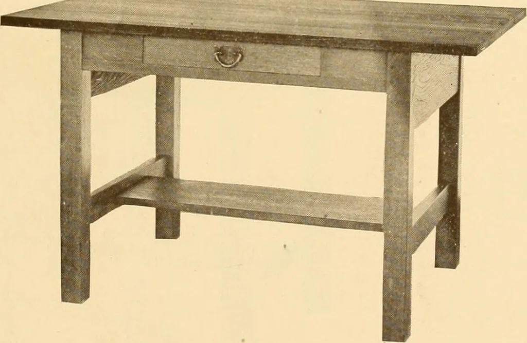 An illustration from Catalogue of craftsman furniture made by Gustav Stickley at The Craftsman Workshops, Eastwood, N.Y., 1909, leaf 52