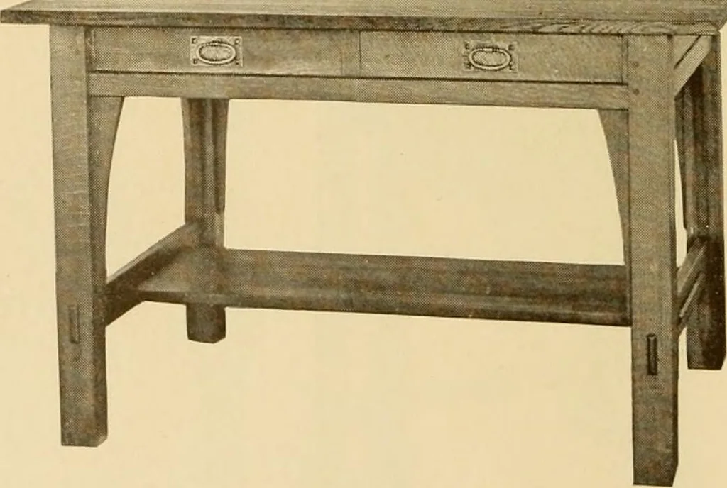 An illustration from Catalogue of craftsman furniture made by Gustav Stickley at The Craftsman Workshops, Eastwood, N.Y., 1909, leaf 55