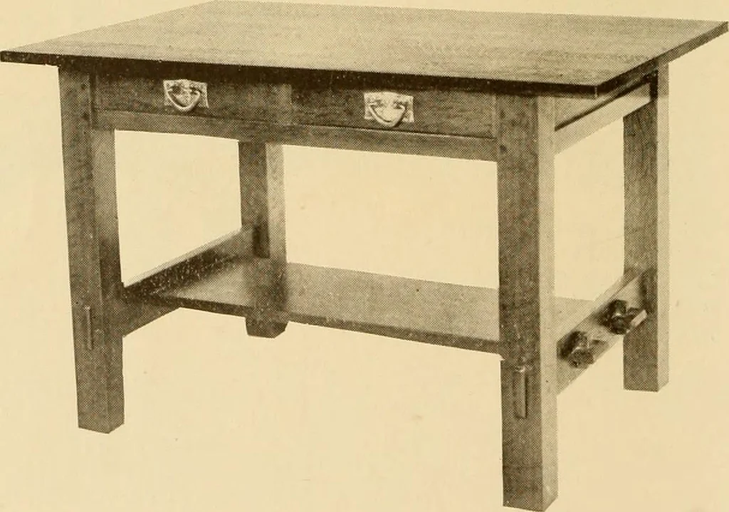 An illustration from Catalogue of craftsman furniture made by Gustav Stickley at The Craftsman Workshops, Eastwood, N.Y., 1909, leaf 57