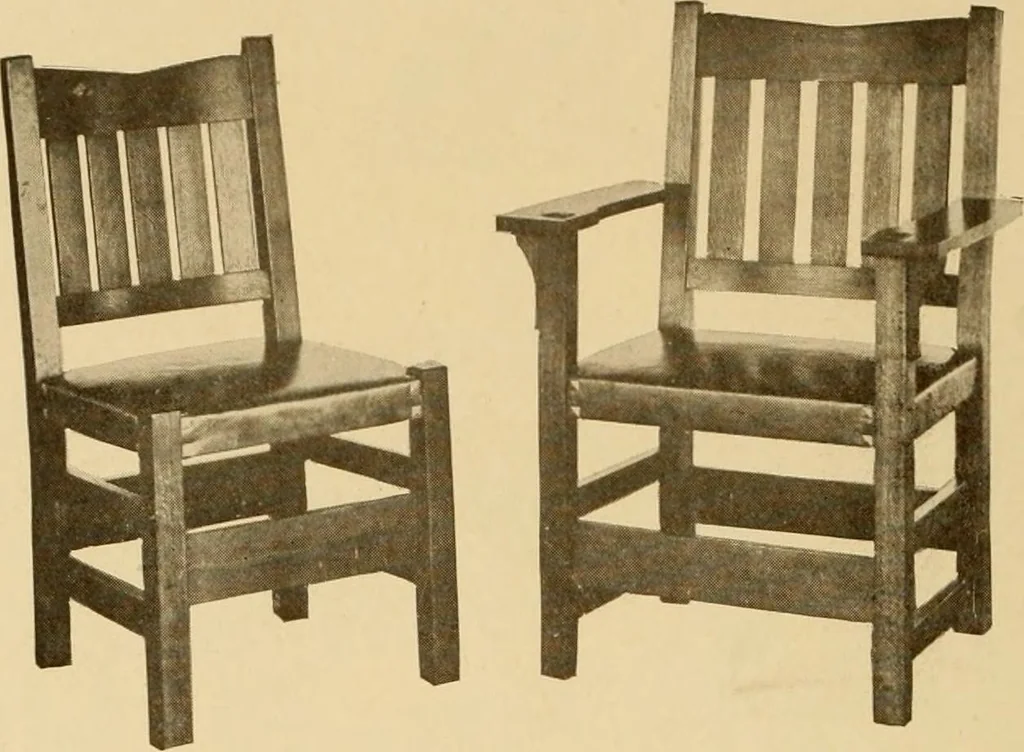 An illustration from Catalogue of craftsman furniture made by Gustav Stickley at The Craftsman Workshops, Eastwood, N.Y., 1909, leaf 59