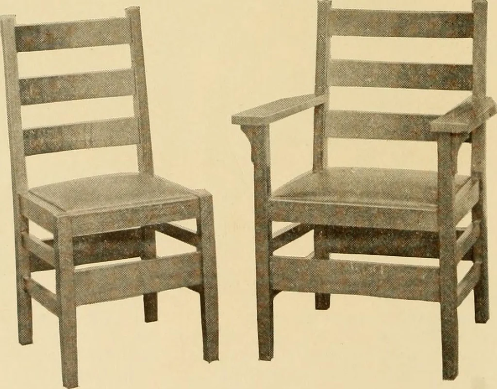 An illustration from Catalogue of craftsman furniture made by Gustav Stickley at The Craftsman Workshops, Eastwood, N.Y., 1909, leaf 61