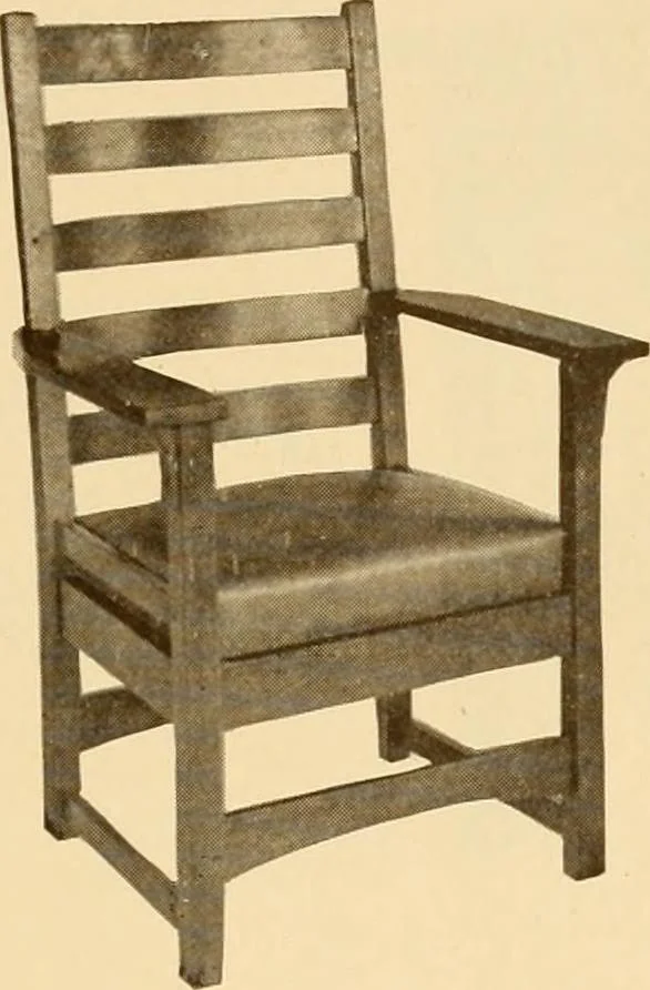 An illustration from Catalogue of craftsman furniture made by Gustav Stickley at The Craftsman Workshops, Eastwood, N.Y., 1909, leaf 64
