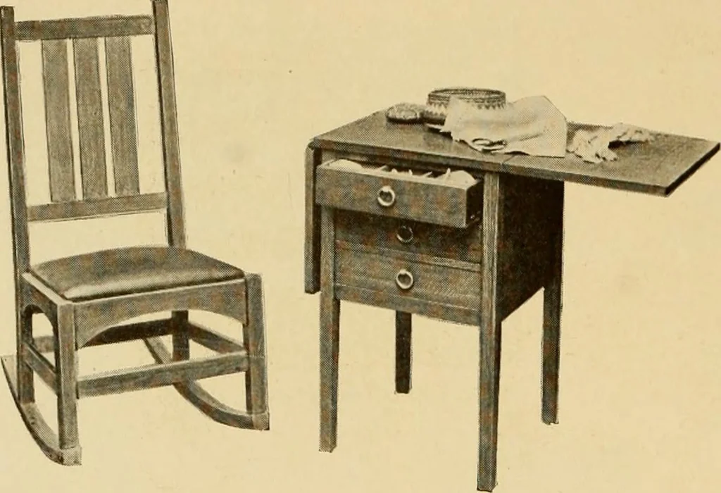 An illustration from Catalogue of craftsman furniture made by Gustav Stickley at The Craftsman Workshops, Eastwood, N.Y., 1909, leaf 69