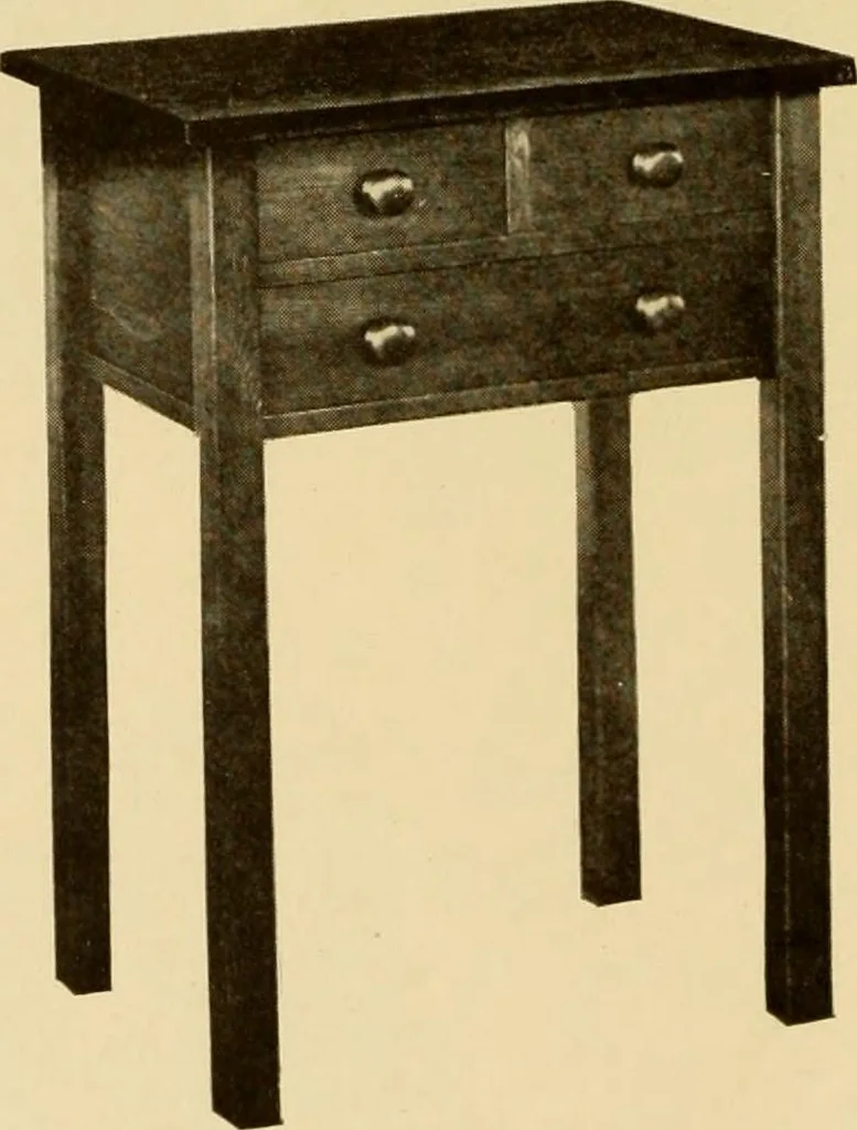 An illustration from Catalogue of craftsman furniture made by Gustav Stickley at The Craftsman Workshops, Eastwood, N.Y., 1909, leaf 77