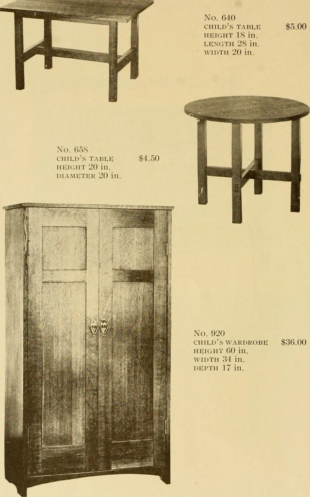 An illustration from Catalogue of craftsman furniture made by Gustav Stickley at The Craftsman Workshops, Eastwood, N.Y., 1909, leaf 79