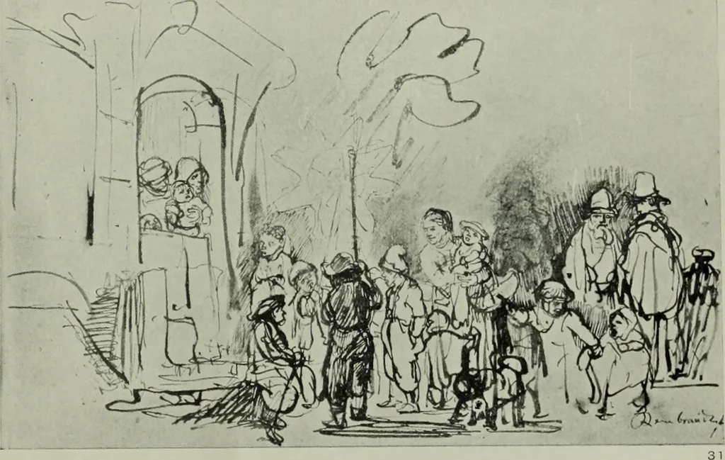 An illustration from Catalogue of drawings by Dutch and Flemish artists preserved in the Department of Prints and Drawings in the British Museum, 1915, leaf 128