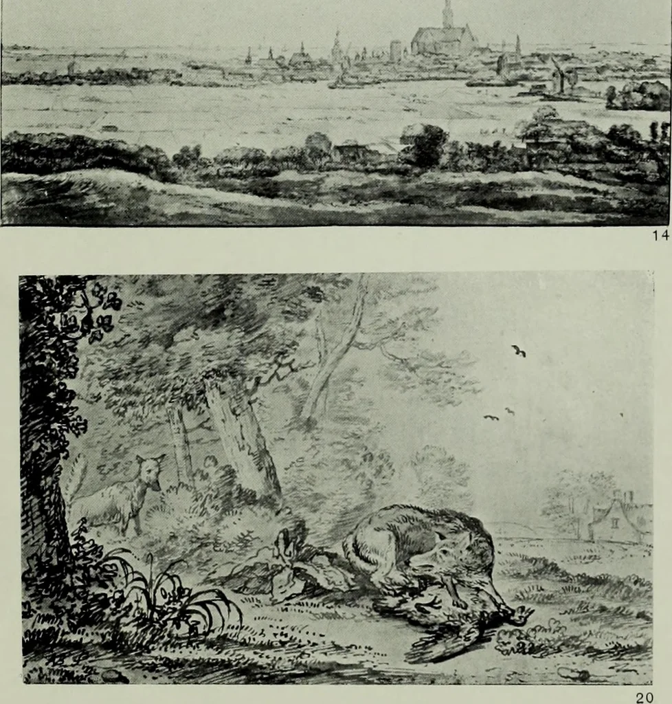 An illustration from Catalogue of drawings by Dutch and Flemish artists preserved in the Department of Prints and Drawings in the British Museum, 1915, leaf 186