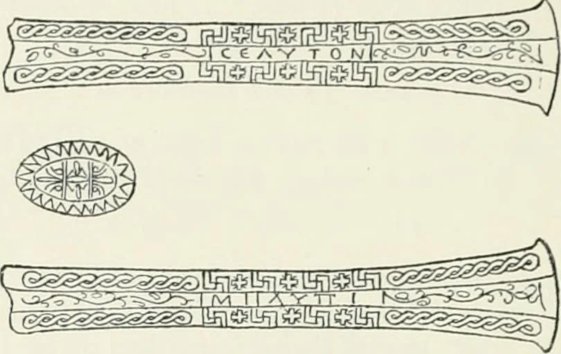 An illustration from Catalogue of early Christian antiquities and objects from the Christian East in the Department of British and mediaeval antiquities and ethnography of the British museum;, 1901, leaf 101