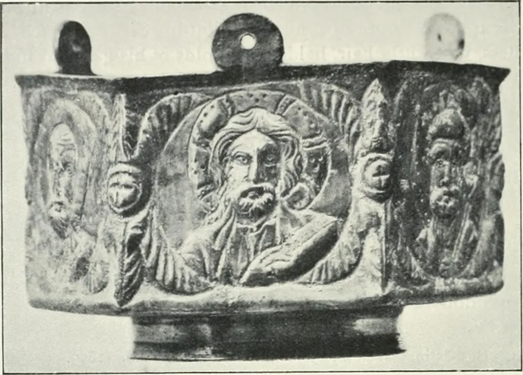 An illustration from Catalogue of early Christian antiquities and objects from the Christian East in the Department of British and mediaeval antiquities and ethnography of the British museum;, 1901, leaf 115