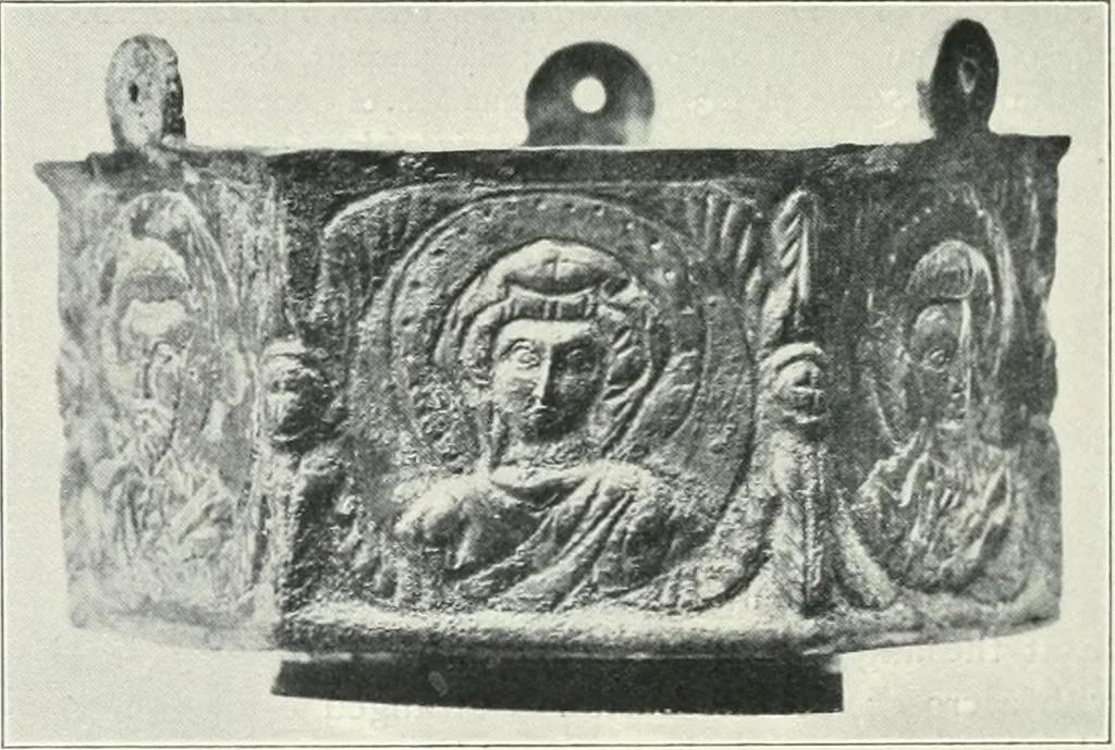 An illustration from Catalogue of early Christian antiquities and objects from the Christian East in the Department of British and mediaeval antiquities and ethnography of the British museum;, 1901, leaf 115