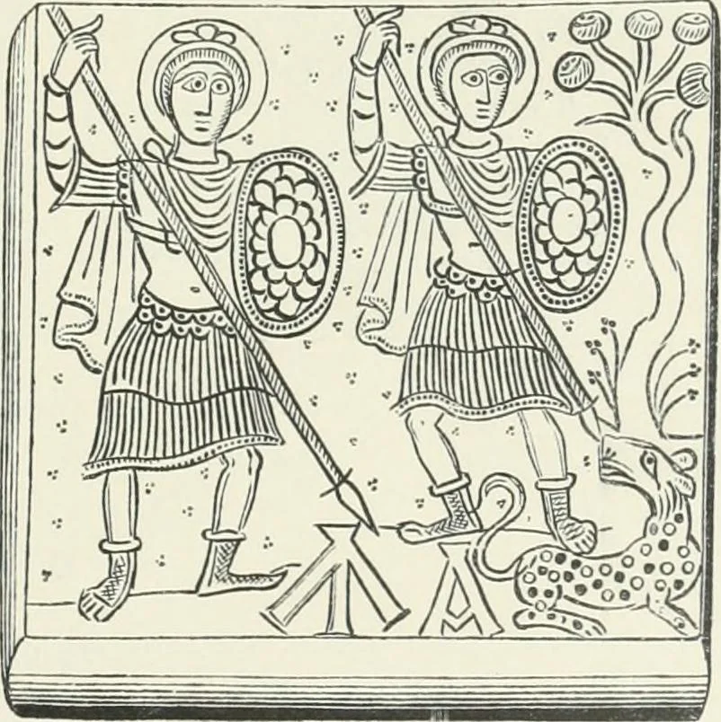An illustration from Catalogue of early Christian antiquities and objects from the Christian East in the Department of British and mediaeval antiquities and ethnography of the British museum;, 1901, leaf 124