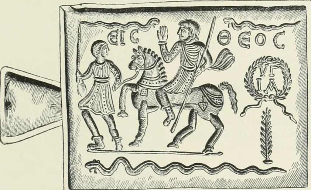 An illustration from Catalogue of early Christian antiquities and objects from the Christian East in the Department of British and mediaeval antiquities and ethnography of the British museum;, 1901, leaf 136