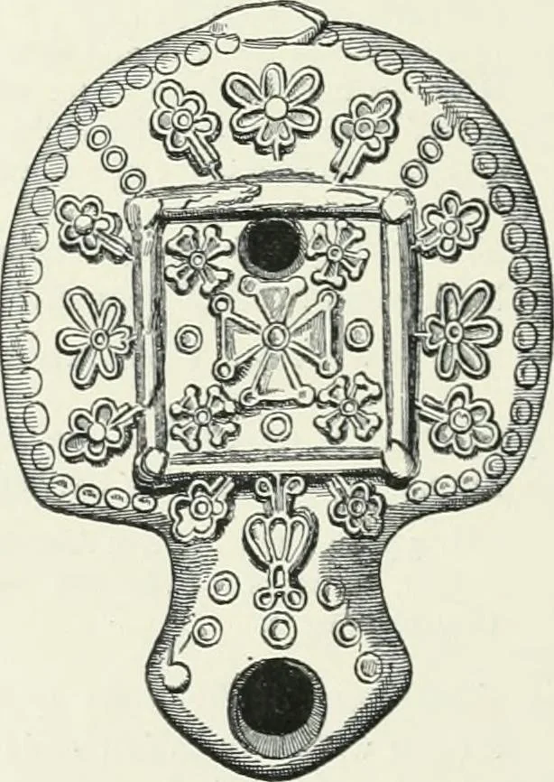An illustration from Catalogue of early Christian antiquities and objects from the Christian East in the Department of British and mediaeval antiquities and ethnography of the British museum;, 1901, leaf 177