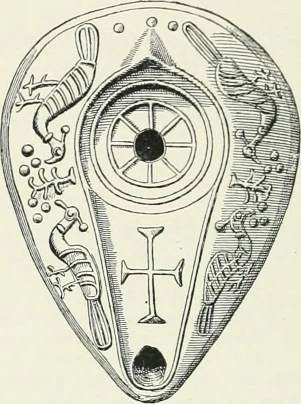 An illustration from Catalogue of early Christian antiquities and objects from the Christian East in the Department of British and mediaeval antiquities and ethnography of the British museum;, 1901, leaf 179