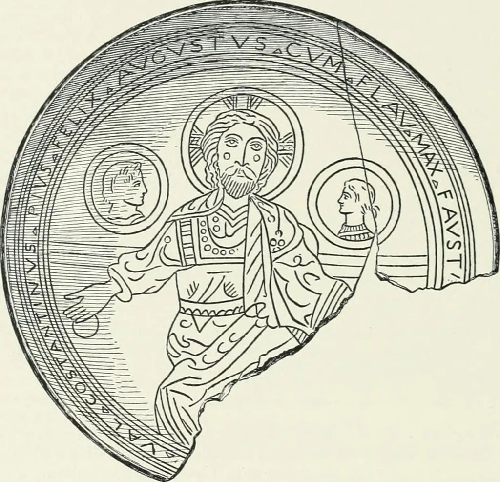 An illustration from Catalogue of early Christian antiquities and objects from the Christian East in the Department of British and mediaeval antiquities and ethnography of the British museum;, 1901, leaf 187