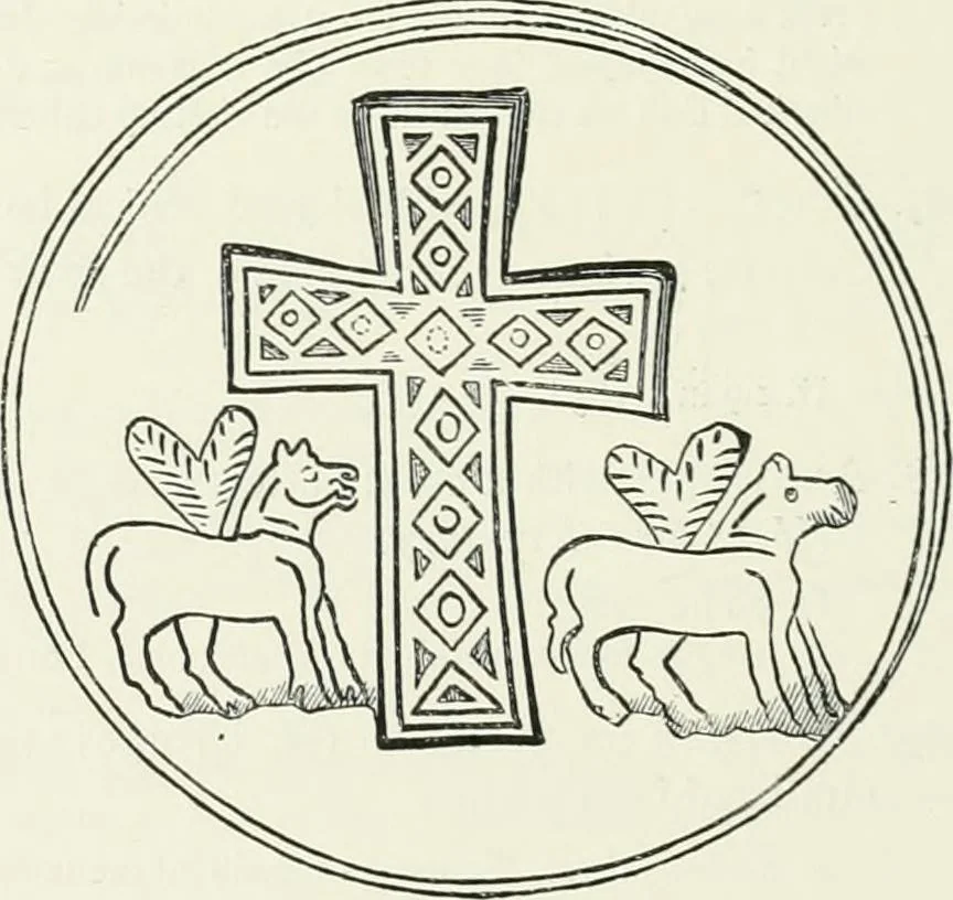 An illustration from Catalogue of early Christian antiquities and objects from the Christian East in the Department of British and mediaeval antiquities and ethnography of the British museum;, 1901, leaf 189