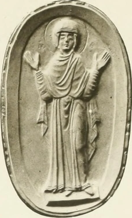 An illustration from Catalogue of early Christian antiquities and objects from the Christian East in the Department of British and mediaeval antiquities and ethnography of the British museum;, 1901, leaf 218