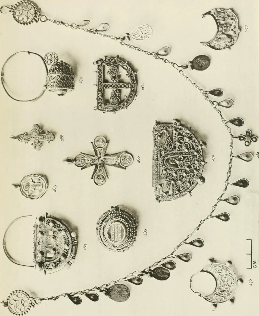 An illustration from Catalogue of early Christian antiquities and objects from the Christian East in the Department of British and mediaeval antiquities and ethnography of the British museum;, 1901, leaf 222