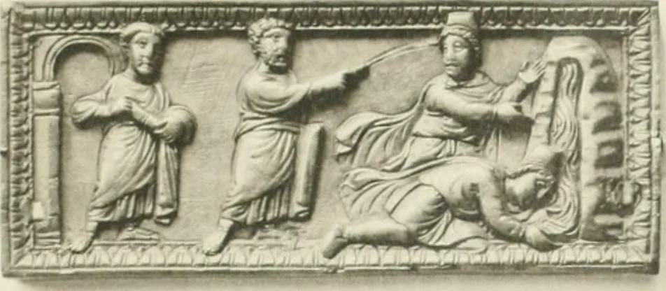 An illustration from Catalogue of early Christian antiquities and objects from the Christian East in the Department of British and mediaeval antiquities and ethnography of the British museum;, 1901, leaf 226