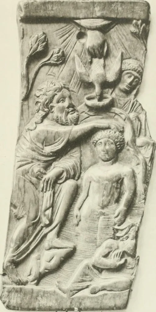 An illustration from Catalogue of early Christian antiquities and objects from the Christian East in the Department of British and mediaeval antiquities and ethnography of the British museum;, 1901, leaf 226