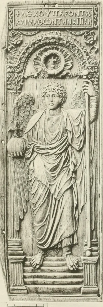 An illustration from Catalogue of early Christian antiquities and objects from the Christian East in the Department of British and mediaeval antiquities and ethnography of the British museum;, 1901, leaf 228